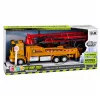 LEAN TOYS Concrete Pump Truck RC žaislas su šviesomis, garsais ir vandens purškimu, 1:40 mastelis