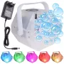 LIGHT4ME BUBBLE LED mažas efektyvus burbulų aparatas su RGB apšvietimu, juodas, 25W, 0,6L talpa