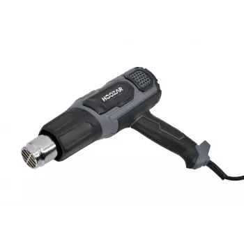 HOOZAR 2000W karšto oro pistoletas su reguliuojama temperatūra, LCD ekranu, 4 antgaliais ir dėklu