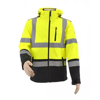 AWTOOLS Softshell striukė T3 su atšvaitais, juoda, S dydis