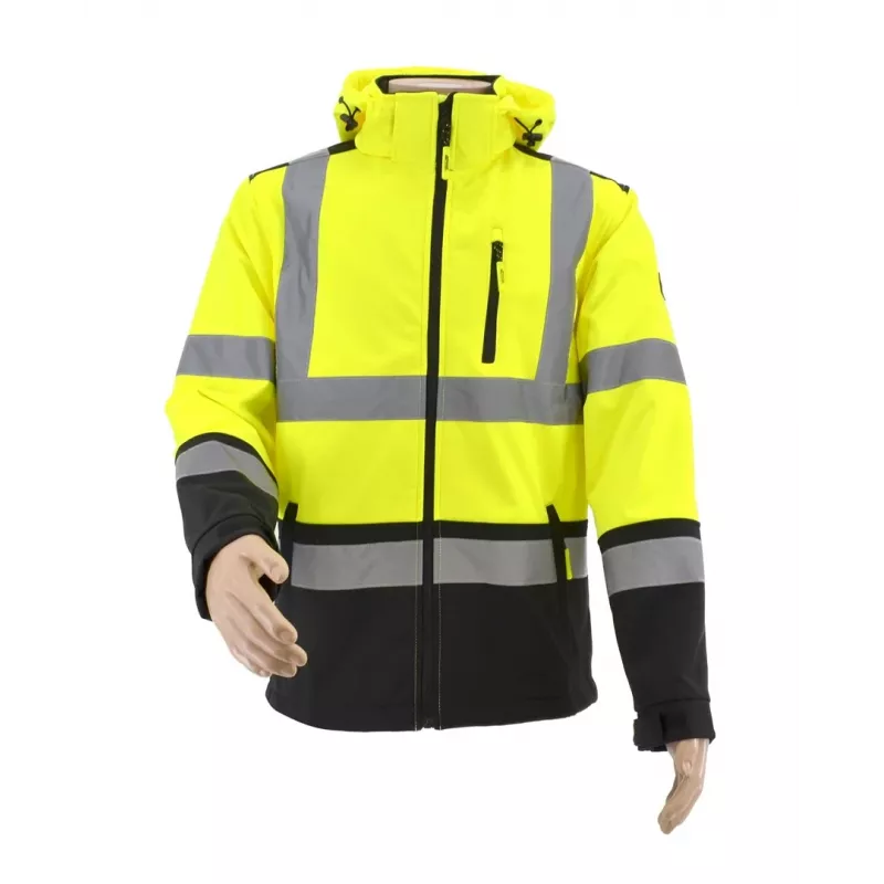 AWTOOLS Softshell striukė T3 su atšvaitais, juoda, S dydis