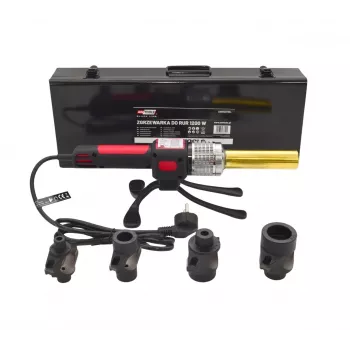 AWTOOLS 1200W vamzdžių suvirinimo aparatas PVC PP PE PB PPR vamzdžiams, 16-32mm, 4 poros antgalių, reguliuojamas termostatas, metalinis korpusas