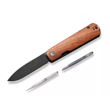 CIVIVI Sendy C21004A-2 sulankstomas peilis 14C28N drop point, bubingos medienos rankena
