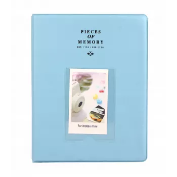 LOVEINSTANT didelis fotoalbumas 128 nuotraukų, skirtas Instax Mini 7 8 9 11, šviesiai mėlynas