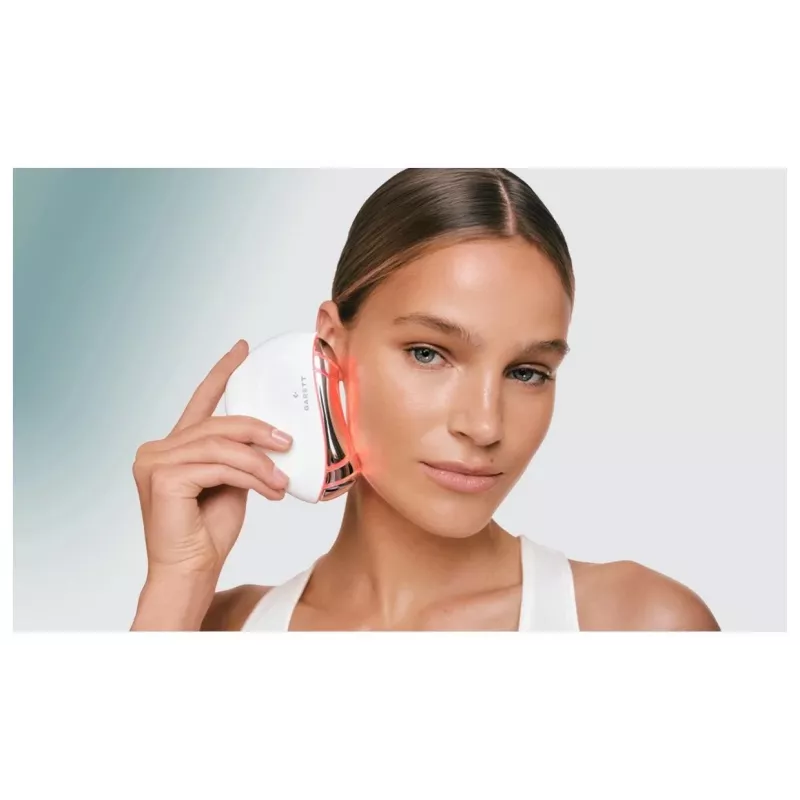 Garett Beauty Glow Stone White – Elektrinis veido masažuoklis su šiluma ir vibracija