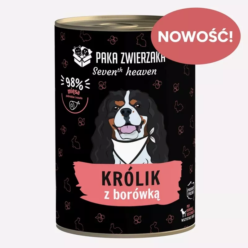 Paka Zwierzaka Seventh Heaven pilnavertis sausas ėdalas suaugusiems triušiams su triušiena ir mėlynėmis, 400g