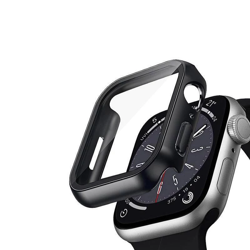 Crong Hybrid Watch Case, skirtas Apple Watch 44mm (juodas)