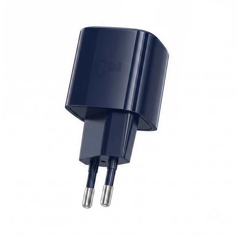 Crong NEO GaN 40W USB-C PD 3.2 sieninis įkroviklis su AVS - tamsiai mėlynas