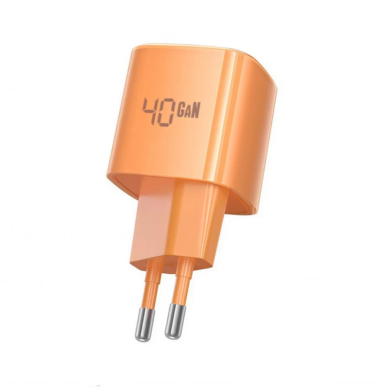 Crong NEO GaN 40W USB-C PD 3.2 su AVS įkroviklis (oranžinis)