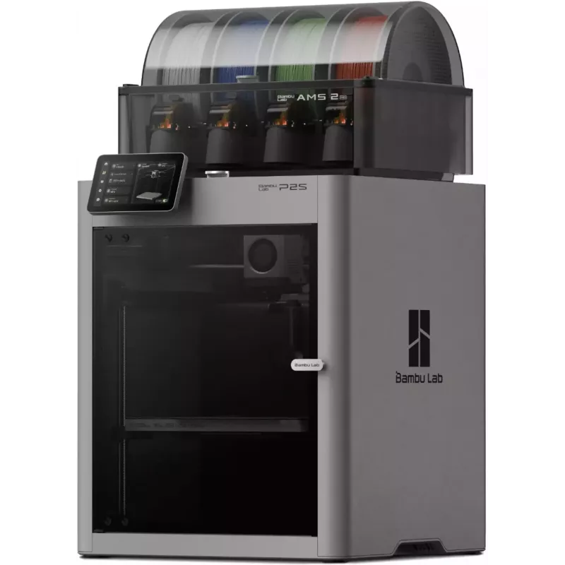 BambuLab P2S Combo 3D spausdintuvas su AMS, 500 mm/s, CoreXY, uždaras korpusas, daugiaspalvis