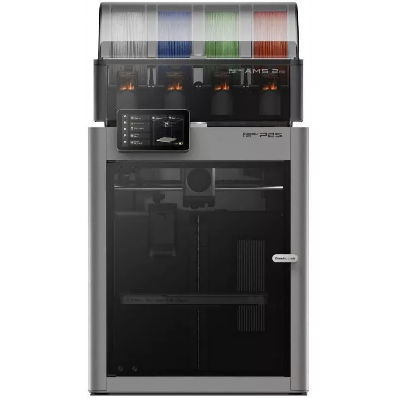 BambuLab P2S Combo 3D spausdintuvas su AMS, 500 mm/s, CoreXY, uždaras korpusas, daugiaspalvis