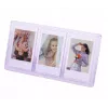 LOVEINSTANT stovimas trigubas nuotraukų rėmelis Instax Mini ir Zink 2x3 colių nuotraukoms – violetinis