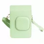LOVEINSTANT žalias PU odos dėklas Fujifilm Instax Mini LiPlay – vintage fotoaparato krepšys su reguliuojamu dirželiu