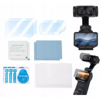 SUNNYLIFE 2x Grūdinto stiklo ekrano apsauga 9H LCD ir objektyvui, skirta Insta360 Luna Ultra / LU-BHM248-2