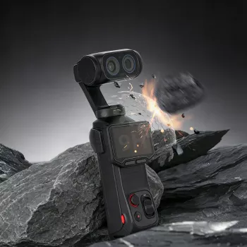 SUNNYLIFE 2x Grūdinto stiklo ekrano apsauga 9H LCD ir objektyvui, skirta Insta360 Luna Ultra / LU-BHM248-2