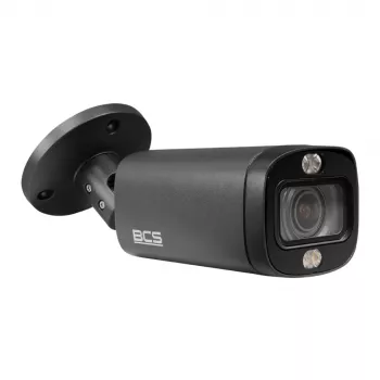 BCS BCS-TA45VSR8L6-G 5MP HD analoginė bullet vaizdo kamera su motorizuotu varifokaliniu objektyvu, 60m Smart IR, IP67, AHD/TVI/CVI/CVBS