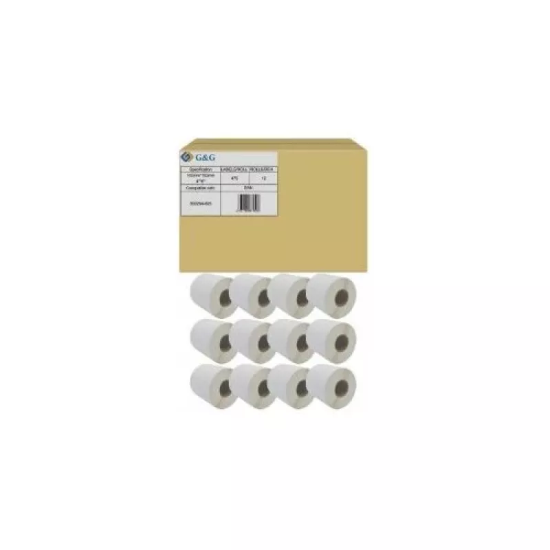 G&G Zebra 800294-605 12x475 termoperkėlimo etiketės 102x152mm perforuotos