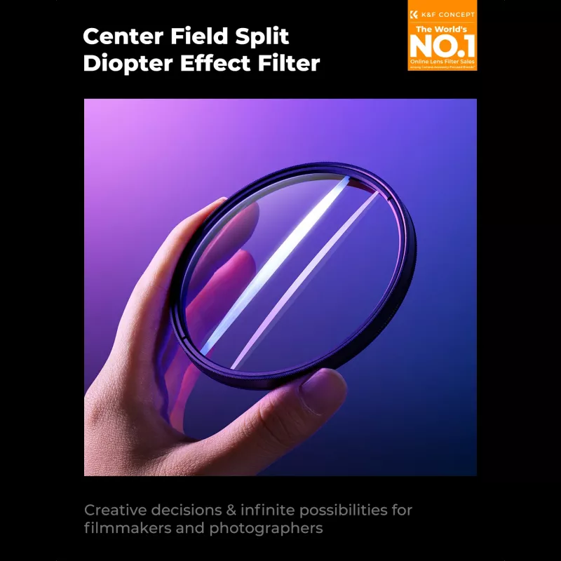 KF Concept 82mm Nano-B Center Field Split Diopter Filtras +0.5