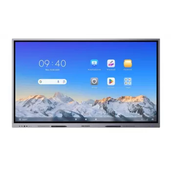 Hikvision DS-D5C86RB/A 86 colių 4K UHD interaktyvus jutiklinis ekranas su Android 11, 8MP kamera, 8 mikrofonų masyvu, 2×15W garsiakalbiais
