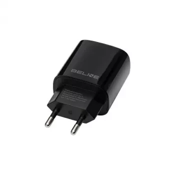 Beline GaN 30W USB-C PD + USB-A QC sieninis įkroviklis, juodas (tik įkroviklis)