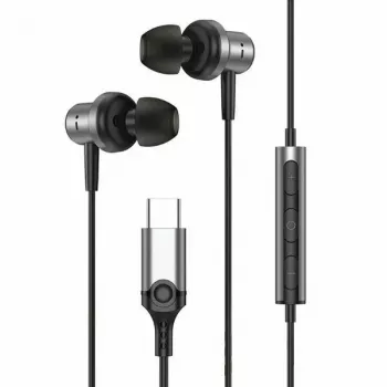 Beline SK193 USB-C į ausis įdedamos ausinės, juodos