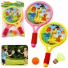 LEAN TOYS vaikų badmintono raketės Gyvūnėliai geltona rožinė