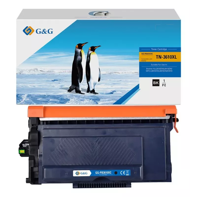 G&G XXL tonerio kasetė, suderinama su Brother TN-3610XL