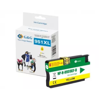 G&G Ninestar geltonas rašalo kasetė, suderinama su HP 951XL (CN048AE), didelės talpos