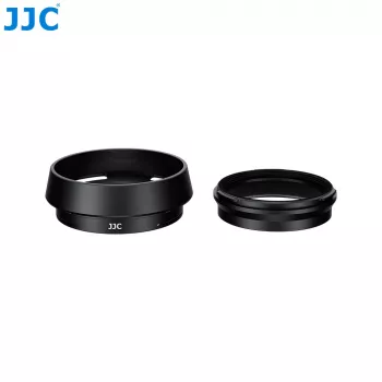 JJC LH-JXHALF objektyvo gaubto adapterio žiedas 37 mm filtrams, skirtas Fujifilm XF 27mm F2.8 R WR – juodas