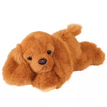 LEAN TOYS minkštas kokerspanielio šuo su svorio letenėlėmis, rudas, 30 cm