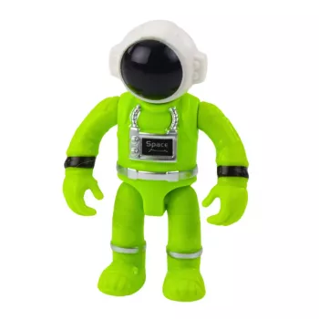 LEAN TOYS UFO erdvėlaivis su astronautu, šviesomis ir garsais, žalias