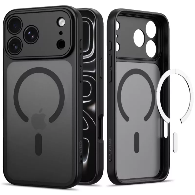 Tech-Protect BasicMag MagSafe dėklas, skirtas iPhone 17 Pro Max / 18 Pro Max – matinė juoda
