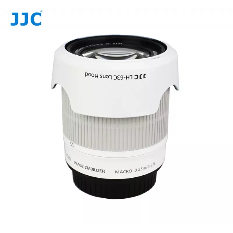 JJC EW-63C objektyvo gaubtas, skirtas Canon EF-S 18-55mm - baltas