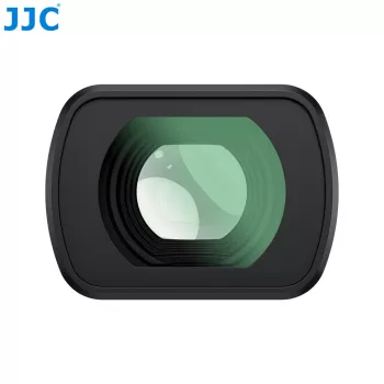 JJC 0.72x plataus kampo objektyvas, skirtas DJI Osmo Pocket 3 / 4, magnetinis tvirtinimas, daugiasluoksnis optinis stiklas, juodas