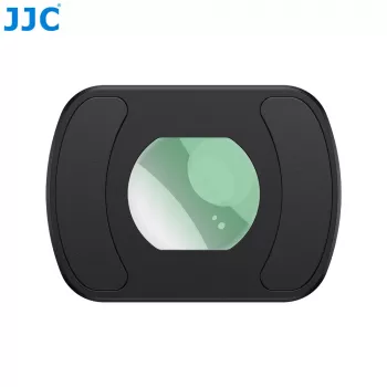 JJC 0.72x plataus kampo objektyvas, skirtas DJI Osmo Pocket 3 / 4, magnetinis tvirtinimas, daugiasluoksnis optinis stiklas, juodas
