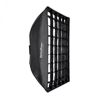 Godox SB-GUBW6060 60x60 cm skėčio tipo softbox su korytine grotelėmis, Bowens laikiklis