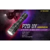 Nitecore NT-P20I-UV taktinis žibintuvėlis su UV šviesa, 1800 liumenų, USB-C įkrovimas, IP68, juodos spalvos