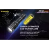 Nitecore NT-P20I-UV taktinis žibintuvėlis su UV šviesa, 1800 liumenų, USB-C įkrovimas, IP68, juodos spalvos