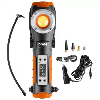 NEO TOOLS 99-130 800 lm įkraunamas darbinis žibintas su oro kompresoriumi