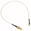 MikroTik ACMMCXRPSMA 0,26 m MMCX į RP-SMA vyriškas koaksialinis pigtail kabelis, 50 omų, RG178, juodas