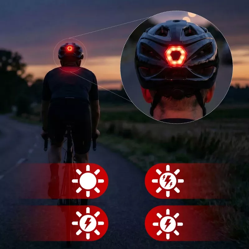 Vayox Speed LED dviračio šalmas, blizgiai juodas, L dydis (58-61 cm)