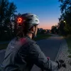 Vayox Active dviračių šalmas su LED šviesa, baltas-juodas, M dydis (54-58 cm)