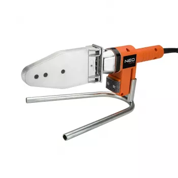 NEO TOOLS 900W plastikinių vamzdžių suvirinimo aparatas su 6 antgaliais (20-63 mm), PPR, PE, PB vamzdžiams, reguliuojama temperatūra 0-300°C, nepridegantys PTFE dengti antgaliai, su metaliniu dėklu