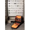 NEO TOOLS elektriko kuprinė 31 vnt., 30 izoliuotų įrankių, patvarus 600D poliesteris, vandeniui atsparus dugnas, 15 kg, juoda/raudona