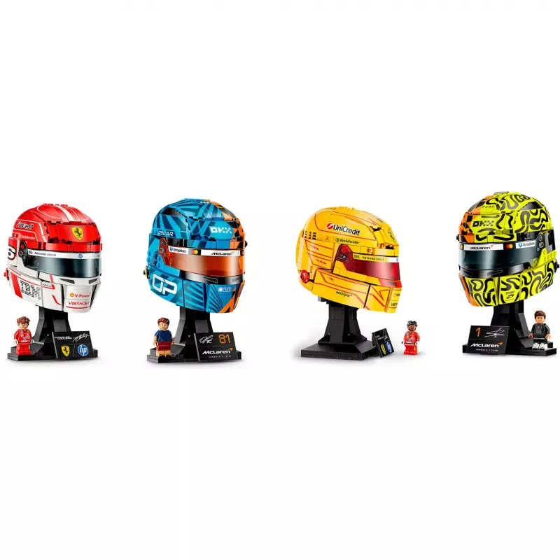 LEGO F1 šalmų rinkinys
