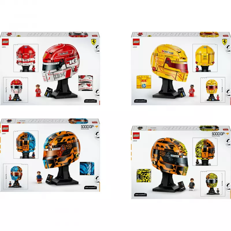 LEGO F1 šalmų rinkinys