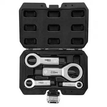 NEO TOOLS Veržlių skaldymo rinkinys 4 vnt. 9-27mm CrV plieno su dėklu TOP-11-925