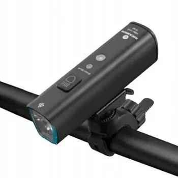 ROCKBROS V9M-1000 1000 liumenų USB-C įkraunamas priekinis dviračio žibintas - juodas