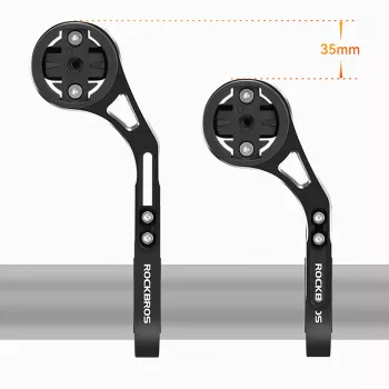 Rockbros FK-301 2-in-1 laikiklis vairui - dviračio kompiuteriui ir veiksmo kamerai/žibintui - juodas