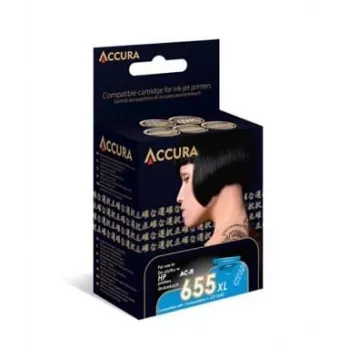 Accura suderinama rašalo kasetė HP 655XL (CZ110AE) - juoda, 550 puslapių, 23 ml